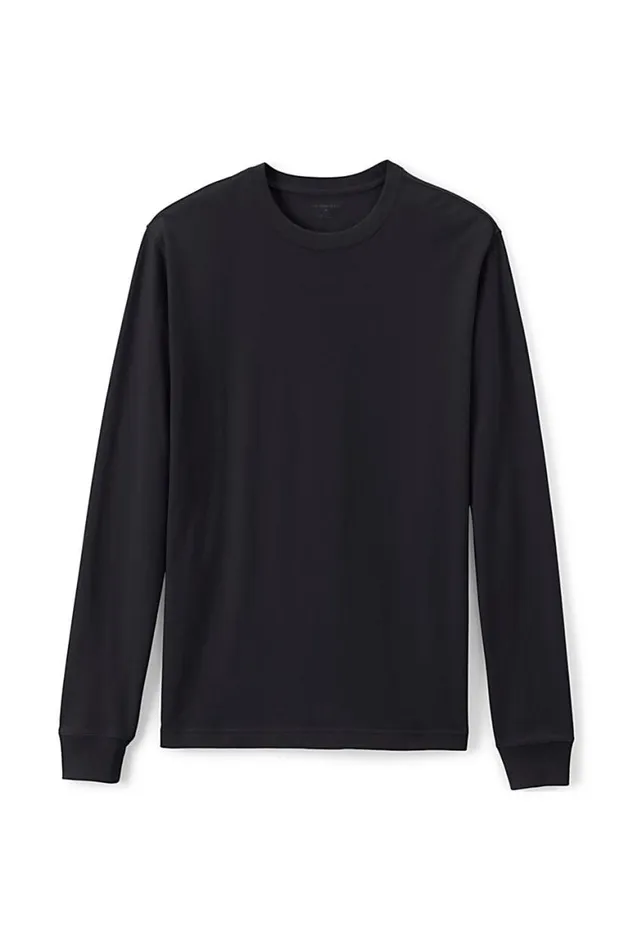 Lands039 End TShirts Men Long Sleeve Essential Tshirt Black Lands039 End TShirts Men Long Sleeve Essential Tshirt Black