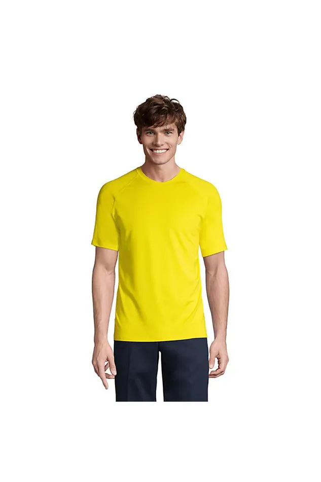 Lands039 End TShirts Men Short Sleeve Active Gym Tshirt Vibrant Sun