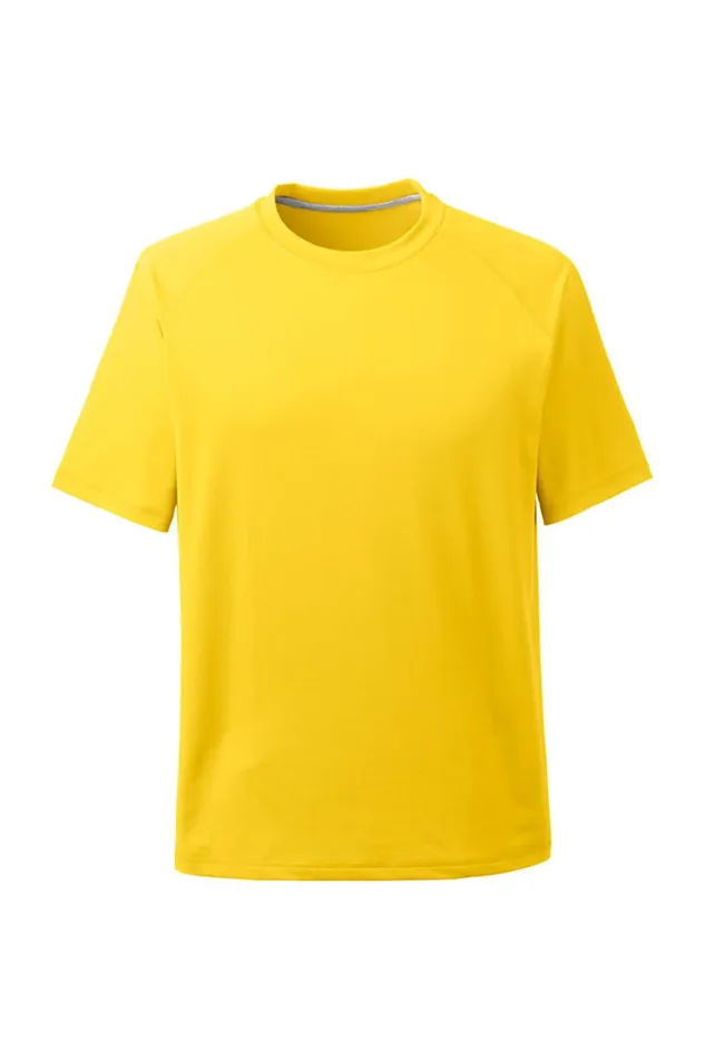 Lands039 End TShirts Men Short Sleeve Active Gym Tshirt Vibrant Sun
