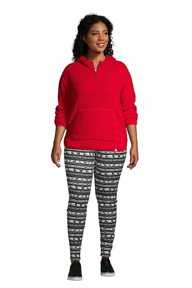 Lands039 End Tops and Tees Women Plus Size Quarter Zip Sherpa Fleece Hoodie Blackberry Colorblock Lands039 End Tops and Tees Women Plus Size Quarter Zip Sherpa Fleece Hoodie Blackberry Colorblock