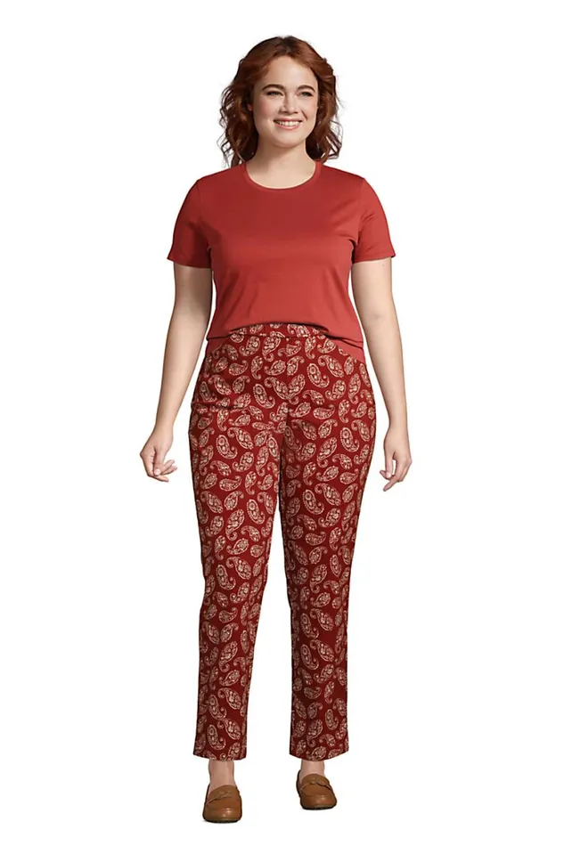 Lands039 End Tops and Tees Women Plus Size Relaxed Supima Cotton Short Sleeve Crewneck Tshirt Ivory Square Paisley Lands039 End Tops and Tees Women Plus Size Relaxed Supima Cotton Short Sleeve Crewneck Tshirt Ivory Square Paisley