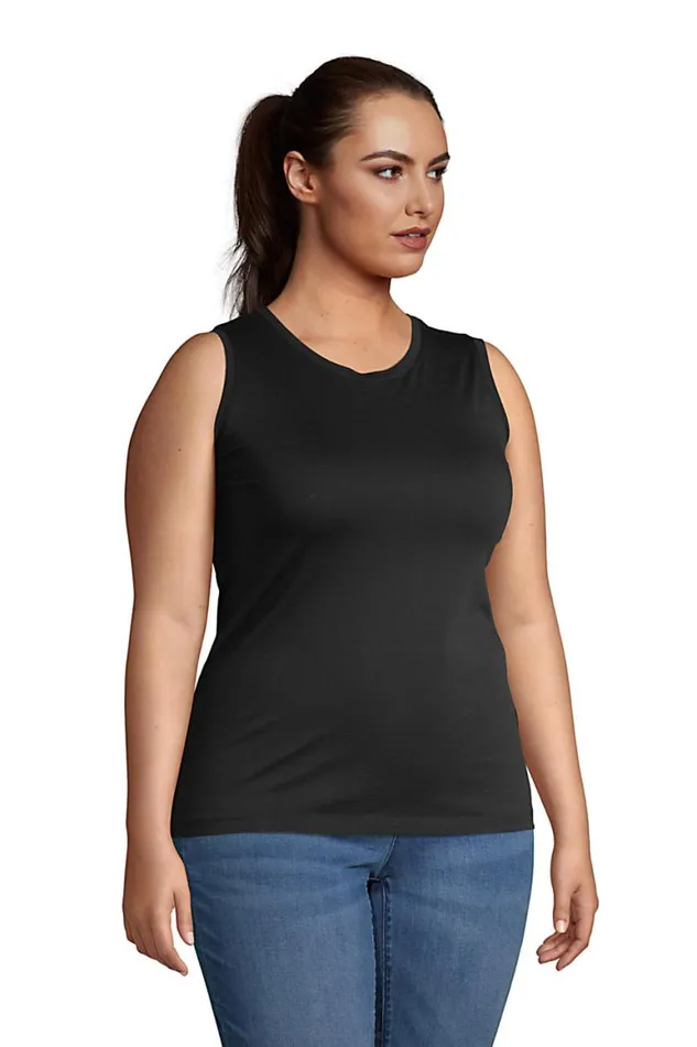 Lands039 End Tops and Tees Women Plus Size Supima Cotton Crew Neck Tank Top Lavender Cloud Lands039 End Tops and Tees Women Plus Size Supima Cotton Crew Neck Tank Top Lavender Cloud