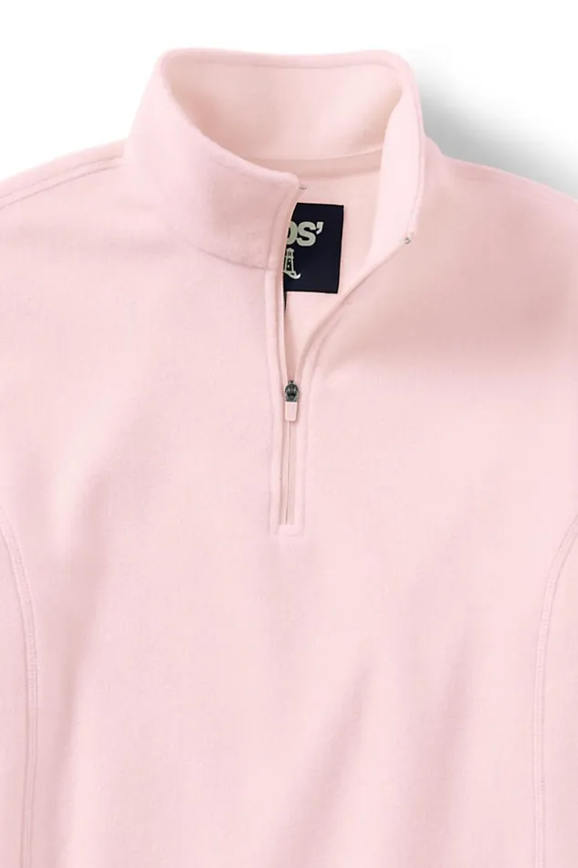 Lands039 End Tops and Tees Women Quarter Zip Fleece Pullover Top Soft Tea Rose Lands039 End Tops and Tees Women Quarter Zip Fleece Pullover Top Soft Tea Rose