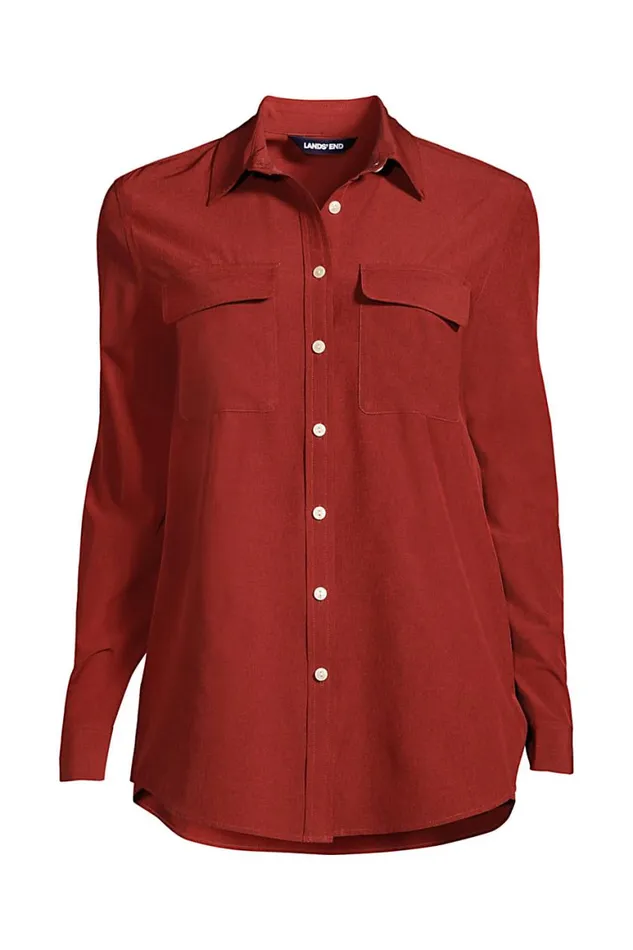 Lands039 End Tunic Tops Women Plus Size 365 Long Sleeve Tunic Top Rust Red Melange Lands039 End Tunic Tops Women Plus Size 365 Long Sleeve Tunic Top Rust Red Melange
