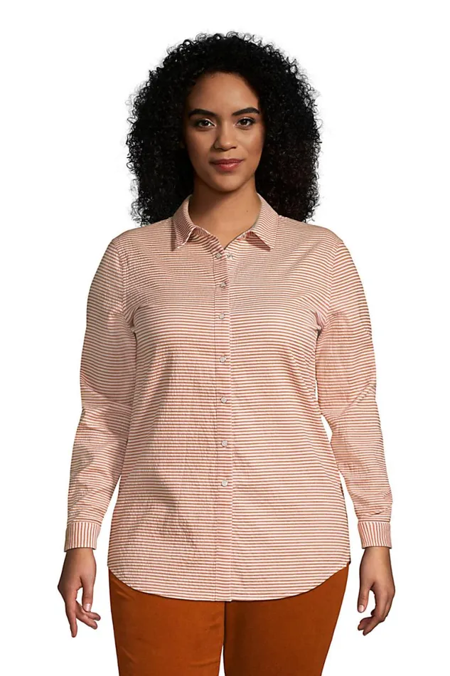 Lands039 End Tunic Tops Women Plus Size Reversible Boyfriend Fit Long Sleeve Tunic Top Soft Tea Rose Stripe Lands039 End Tunic Tops Women Plus Size Reversible Boyfriend Fit Long Sleeve Tunic Top Soft Tea Rose Stripe