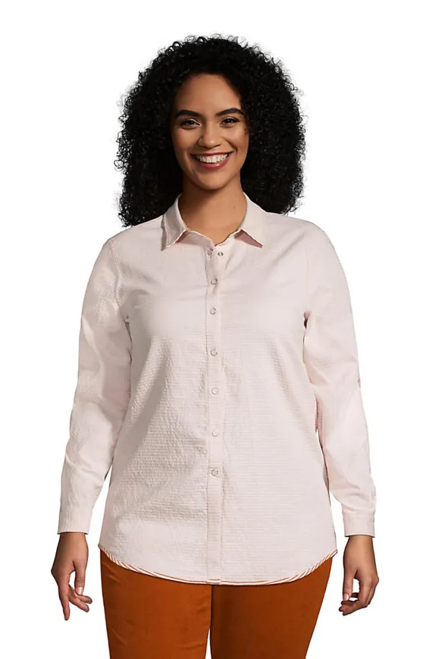 Lands039 End Tunic Tops Women Plus Size Reversible Boyfriend Fit Long Sleeve Tunic Top Soft Tea Rose Stripe Lands039 End Tunic Tops Women Plus Size Reversible Boyfriend Fit Long Sleeve Tunic Top Soft Tea Rose Stripe
