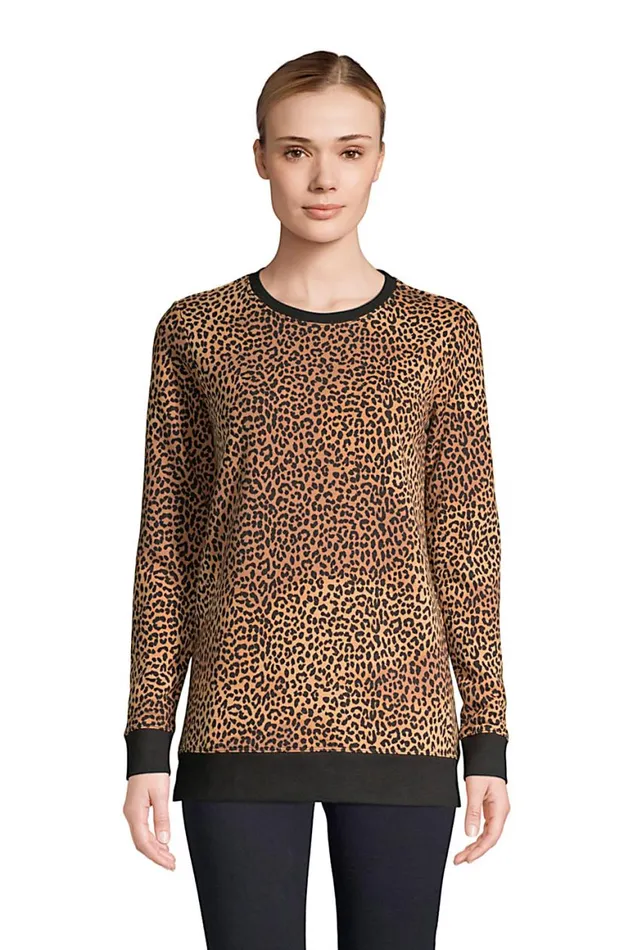 Lands039 End Tunic Tops Women Serious Sweats Crewneck Long Sleeve Sweatshirt Tunic Soft Mojave Rose Multi Stripe Lands039 End Tunic Tops Women Serious Sweats Crewneck Long Sleeve Sweatshirt Tunic Soft Mojave Rose Multi Stripe
