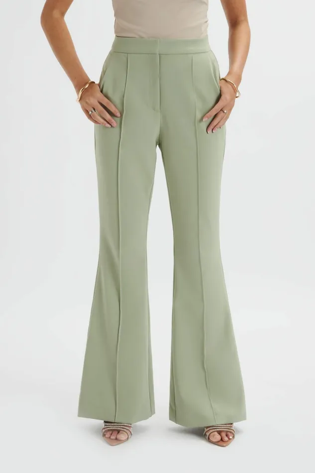 Lavish Alice Suiting EMELIE Fit and Flare Trousers In Sage Green Sage Green 8211 Women Lavish Alice Suiting EMELIE Fit and Flare Trousers In Sage Green Sage Green 8211 Women