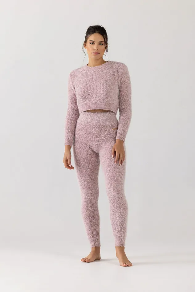 Leggings Adult Bloch Popcorn Stitch Legging Deep Pink Bloch