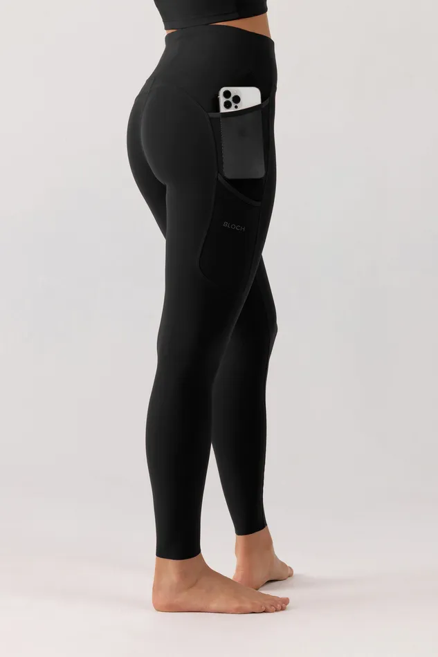 Leggings Adult Bloch Revive Stretch Full Length Legging Graphite Bloch