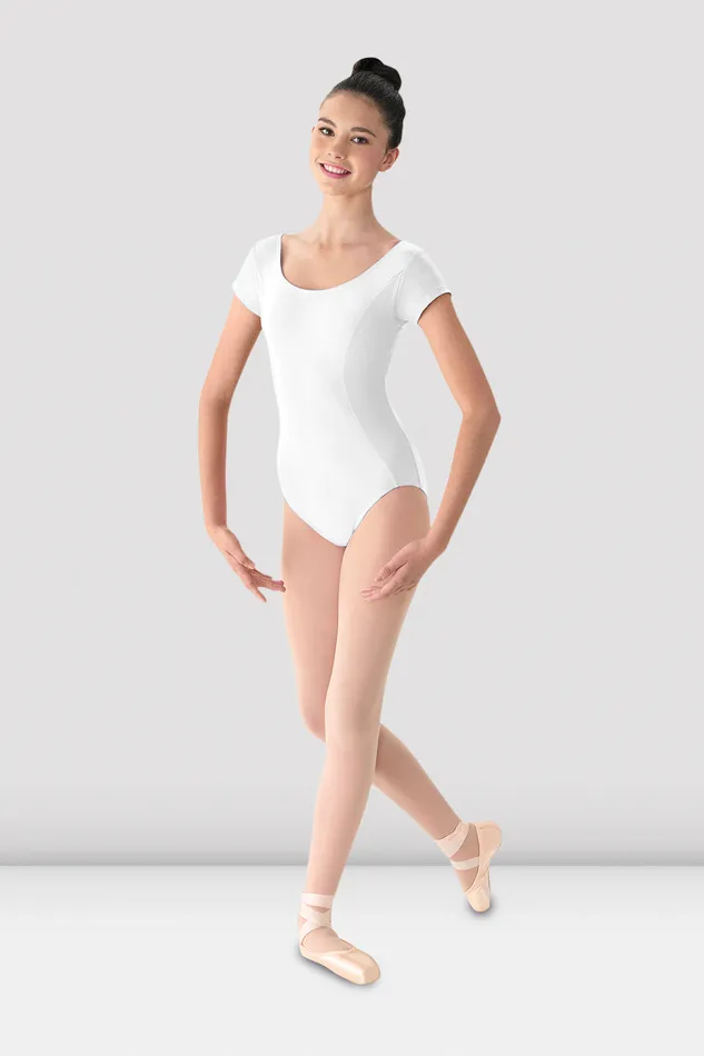 Leotards Adult Ladies Mirella Cap Sleeve Princess Seam Leotard White Bloch
