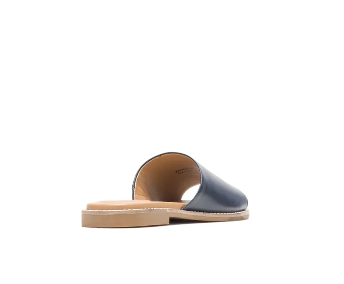 Lexi Slide Navy Leather Women Sandals Hush Puppies