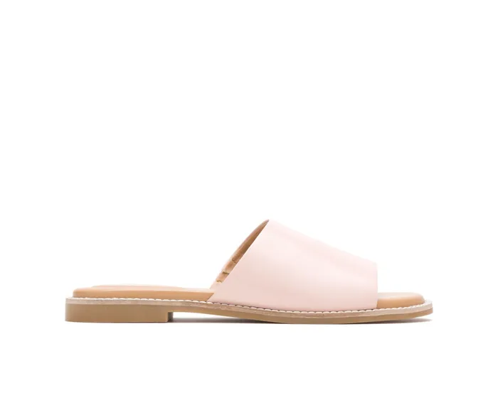 Lexi Slide Pale Rose Leather Women Sandals Hush Puppies