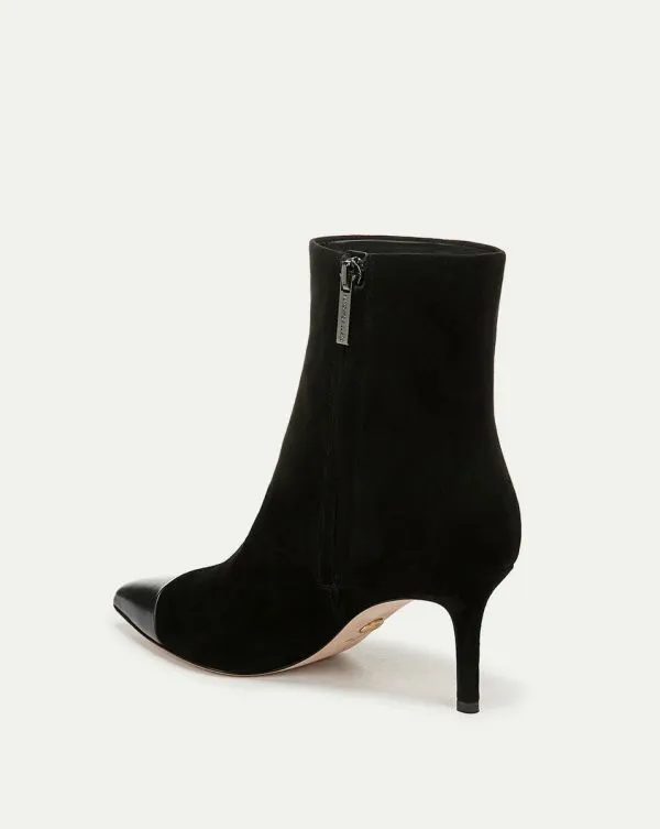 Lisa CapToe MidHeel Bootie Black Women Veronica Beard Shoes Lisa CapToe MidHeel Bootie Black Women Veronica Beard Shoes