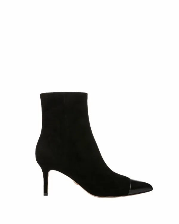 Lisa CapToe MidHeel Bootie Black Women Veronica Beard Shoes Lisa CapToe MidHeel Bootie Black Women Veronica Beard Shoes
