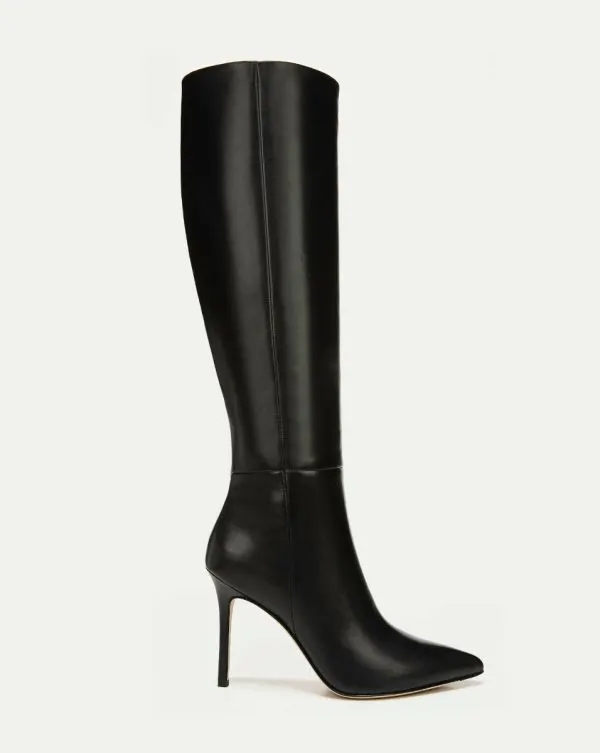 Lisa Leather Tall Boot Black Women Veronica Beard Shoes