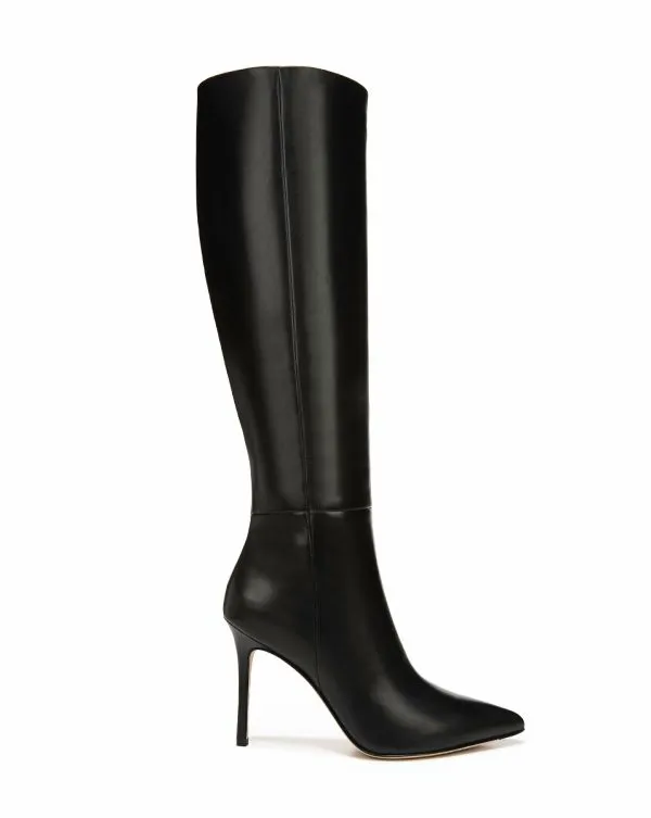 Lisa Leather Tall Boot Black Women Veronica Beard Shoes Lisa Leather Tall Boot Black Women Veronica Beard Shoes