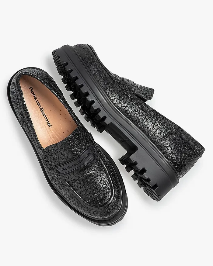 Loafers Women Floris Van Bommel Wonki 0500 Printed Leather