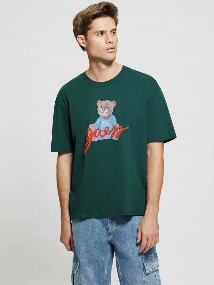 Logo Bear Tee Dark Jade Multi TShirts and Tanks GUESS Men Logo Bear Tee Dark Jade Multi TShirts and Tanks GUESS Men