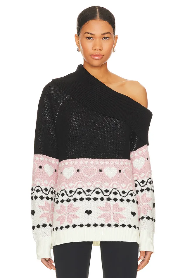 Lovers Lane Sweater Black and Ivory Women Lovers and Friends Sweaters and Knits Lovers Lane Sweater Black and Ivory Women Lovers and Friends Sweaters and Knits