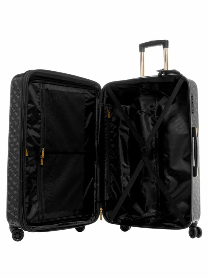 Luggage and Travel Bags WomenMen Jesco 288243 8Wheel Suitcase Coal Multi GUESS