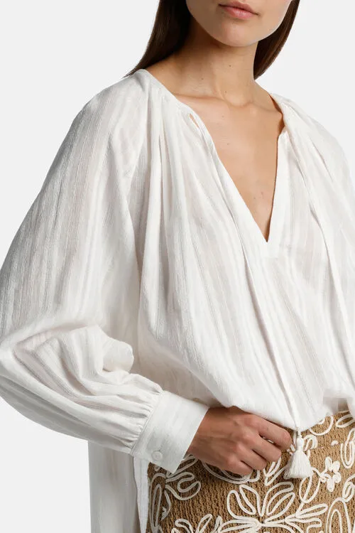 Luisa Spagnoli Brocca Brocca Cream Women Blouses and Shirts