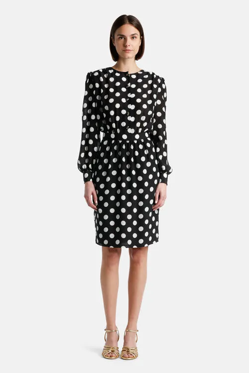 Luisa Spagnoli Formal Dresses Women Parentesi Parentesi BlackCream Polka Dot