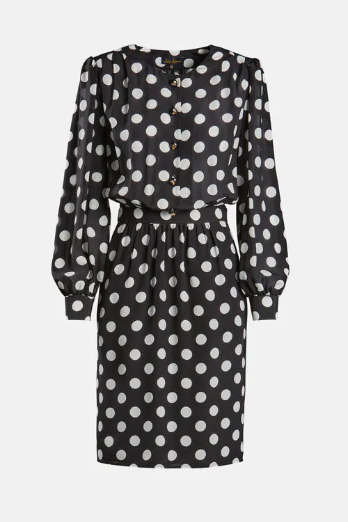 Luisa Spagnoli Formal Dresses Women Parentesi Parentesi BlackCream Polka Dot Luisa Spagnoli Formal Dresses Women Parentesi Parentesi BlackCream Polka Dot