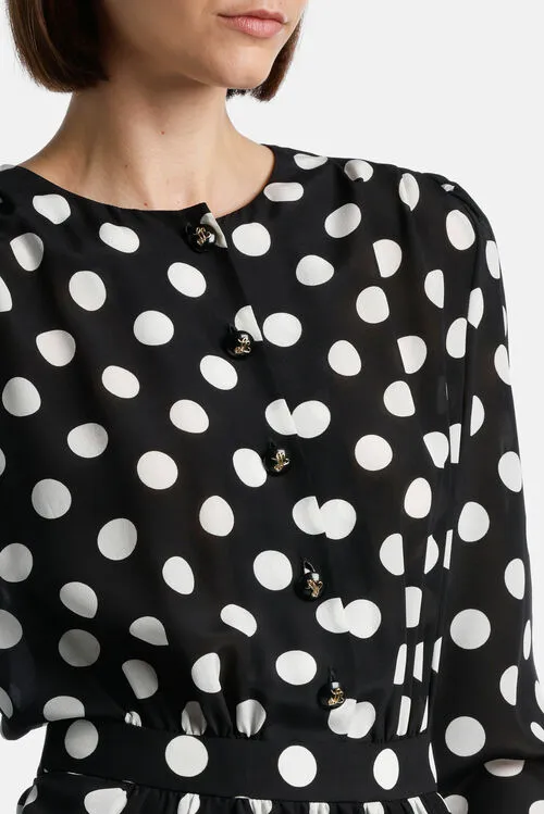 Luisa Spagnoli Formal Dresses Women Parentesi Parentesi BlackCream Polka Dot Luisa Spagnoli Formal Dresses Women Parentesi Parentesi BlackCream Polka Dot