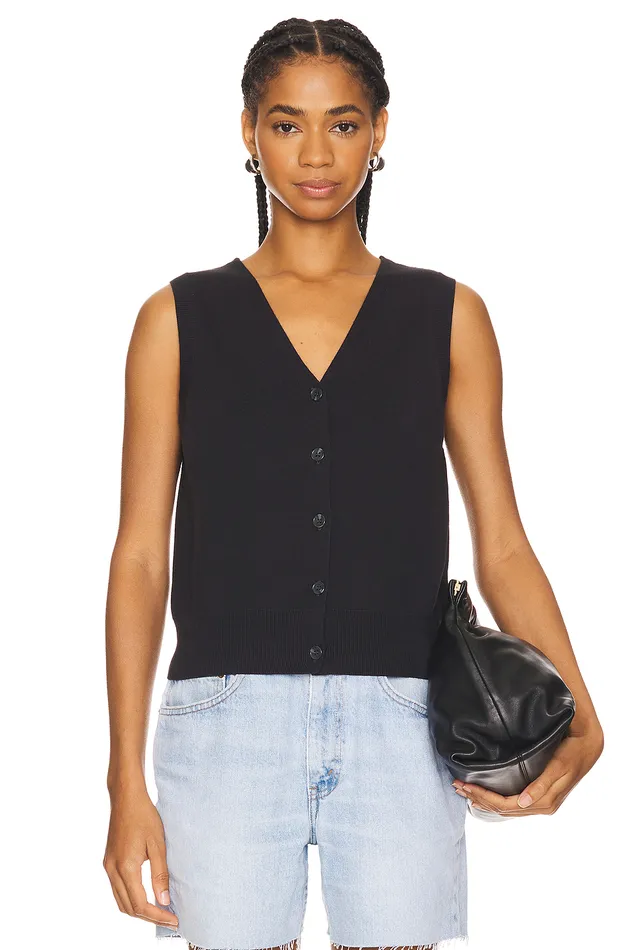 Maple Vest Black Women Lovers and Friends Sweaters and Knits