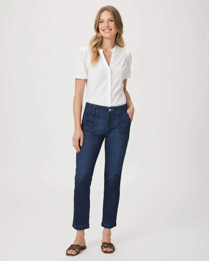 Mayslie Straight Ankle Pant 8211 The Disco Women Denim PAIGE
