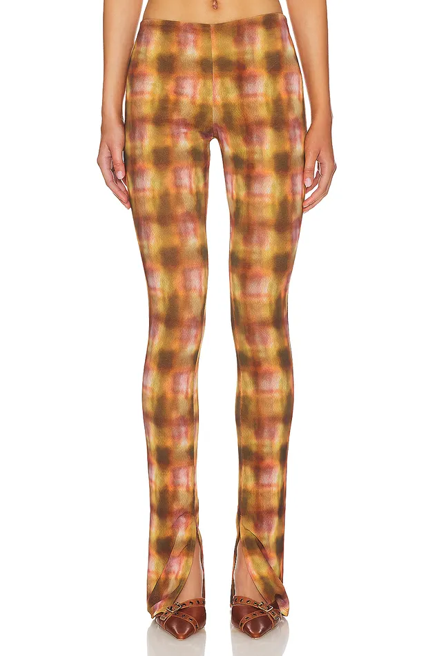 Mel Pant Brown Plaid Women Lovers and Friends Pants