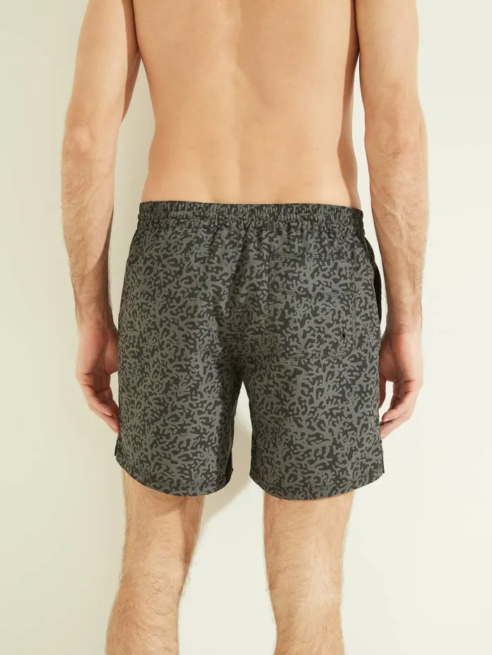 Men Abstract Swim Trunks GreyBlk Pixel Swim GUESS Men Abstract Swim Trunks GreyBlk Pixel Swim GUESS