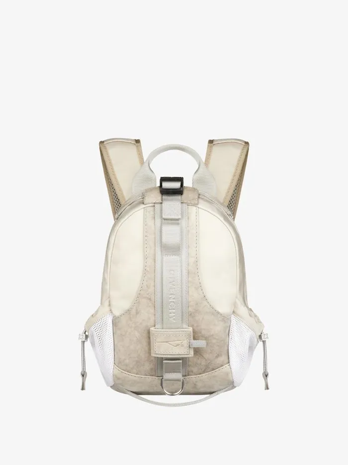 Men Backpacks Givenchy Small GTrail Backpack In Nubuck And Canvas Dust Grey