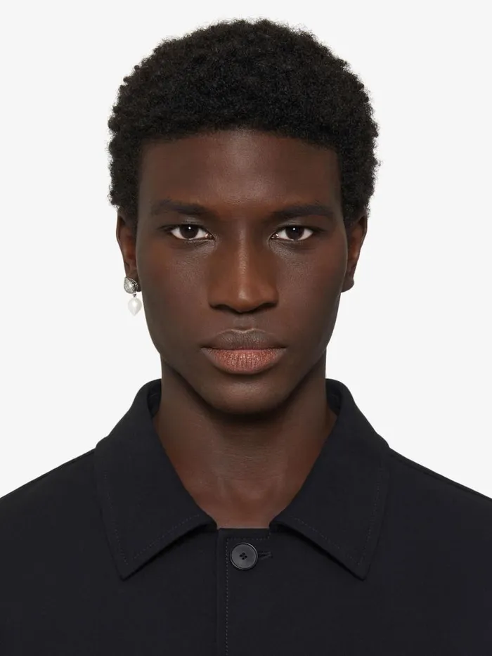 Men Beanies and Caps Givenchy G Stud Earring In Metal With Pearl Whitesilvery Men Beanies and Caps Givenchy G Stud Earring In Metal With Pearl Whitesilvery