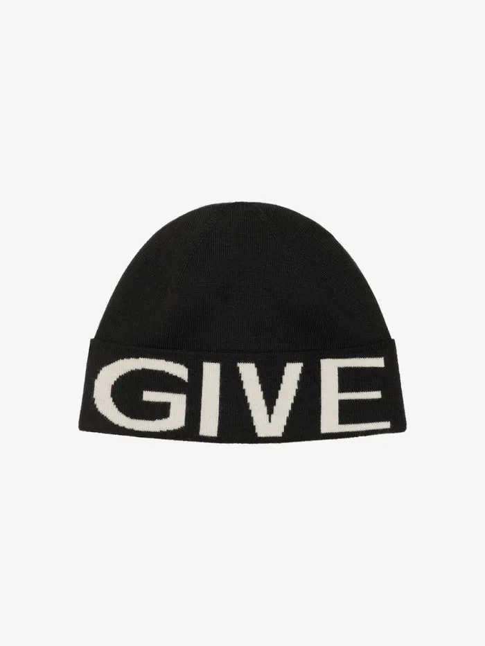 Men Beanies and Caps Givenchy GIVENCHY Beanie In Wool Black