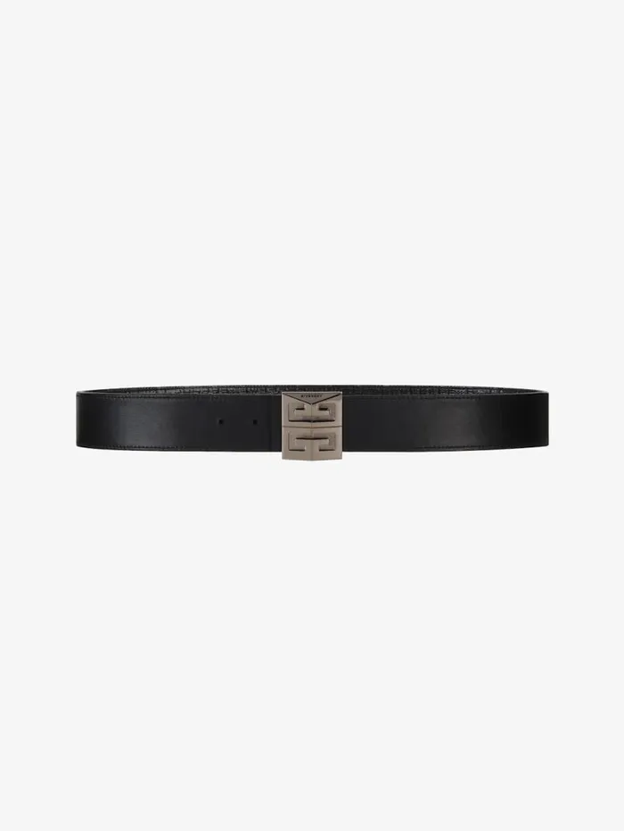 Men Belts Givenchy 4G Reversible Belt In Leather And 4G Coated Canvas Black Men Belts Givenchy 4G Reversible Belt In Leather And 4G Coated Canvas Black