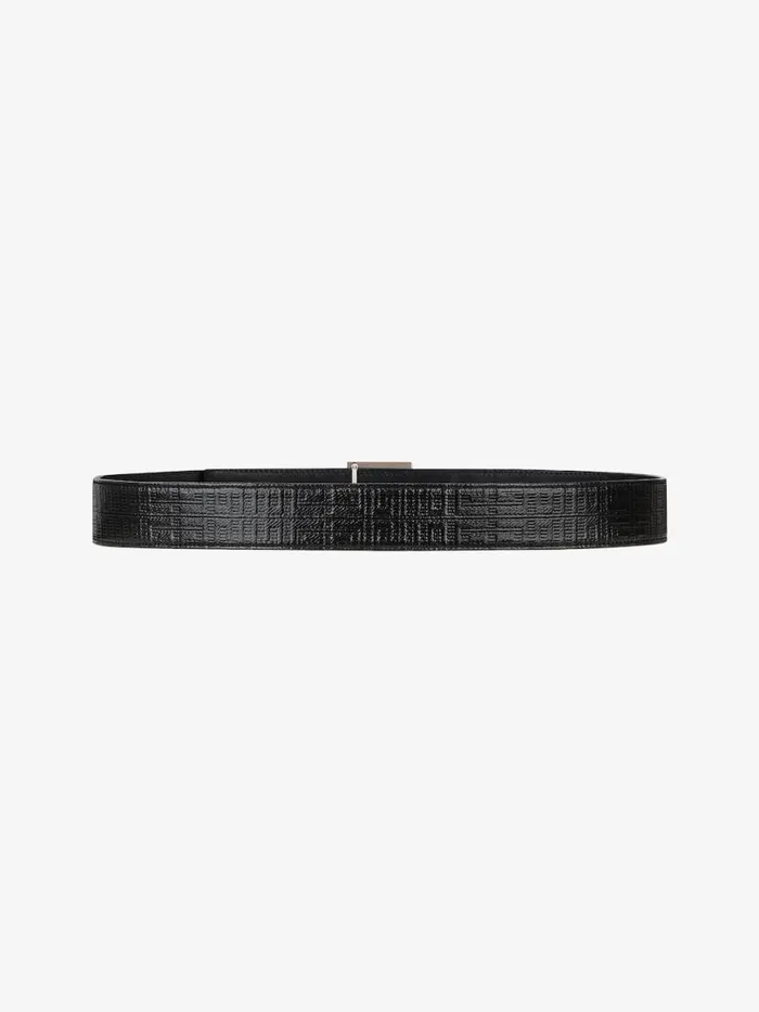Men Belts Givenchy 4G Reversible Belt In Leather And 4G Coated Canvas Black Men Belts Givenchy 4G Reversible Belt In Leather And 4G Coated Canvas Black