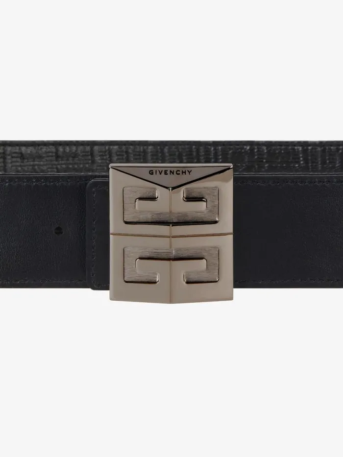 Men Belts Givenchy 4G Reversible Belt In Leather And 4G Coated Canvas Black Men Belts Givenchy 4G Reversible Belt In Leather And 4G Coated Canvas Black