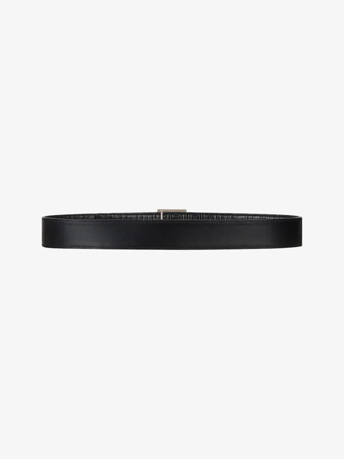 Men Belts Givenchy 4G Reversible Belt In Leather And 4G Coated Canvas Black Men Belts Givenchy 4G Reversible Belt In Leather And 4G Coated Canvas Black