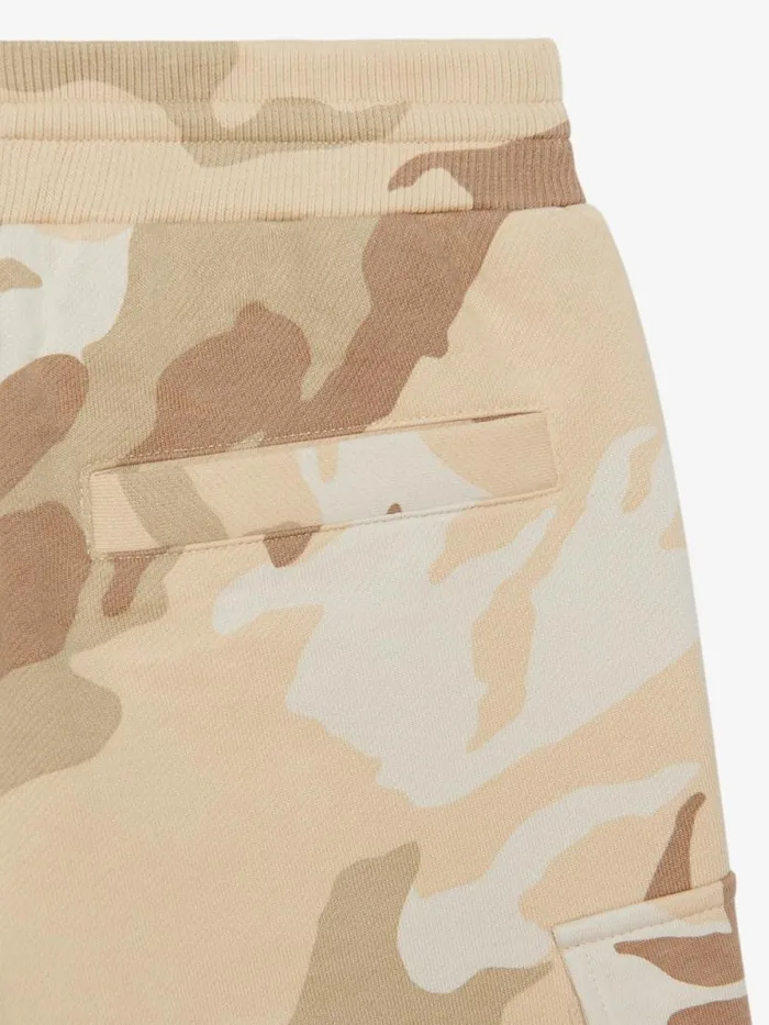 Men Boy 4 To 12 Years Givenchy Bermuda Shorts In Fleece With Camo Print Creambeige
