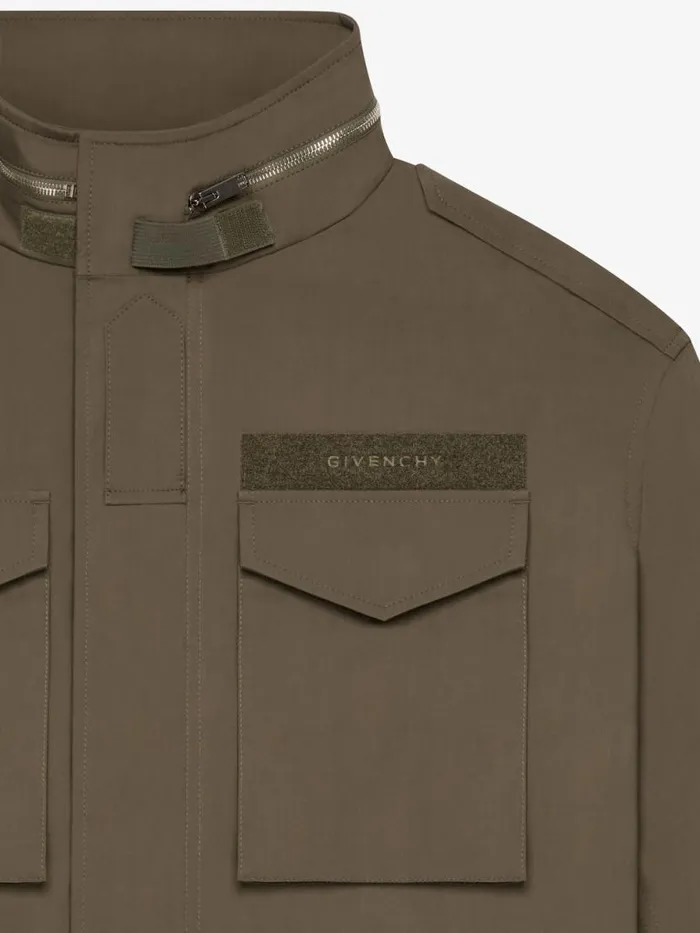 Men Coats and Jackets Givenchy Parka In Cotton Canvas Olive Green Men Coats and Jackets Givenchy Parka In Cotton Canvas Olive Green