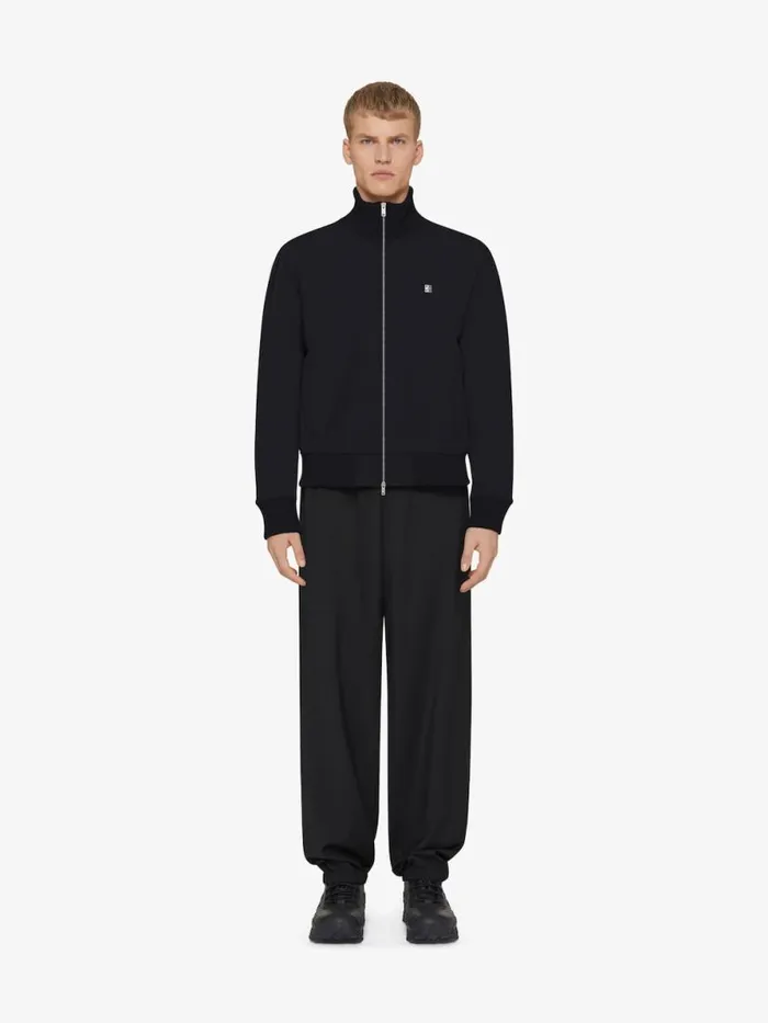Men Coats and Jackets Givenchy Tracksuit Jacket In Fleece With 4G Detail Black Men Coats and Jackets Givenchy Tracksuit Jacket In Fleece With 4G Detail Black