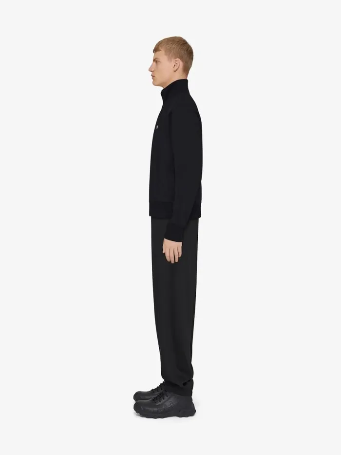 Men Coats and Jackets Givenchy Tracksuit Jacket In Fleece With 4G Detail Black
