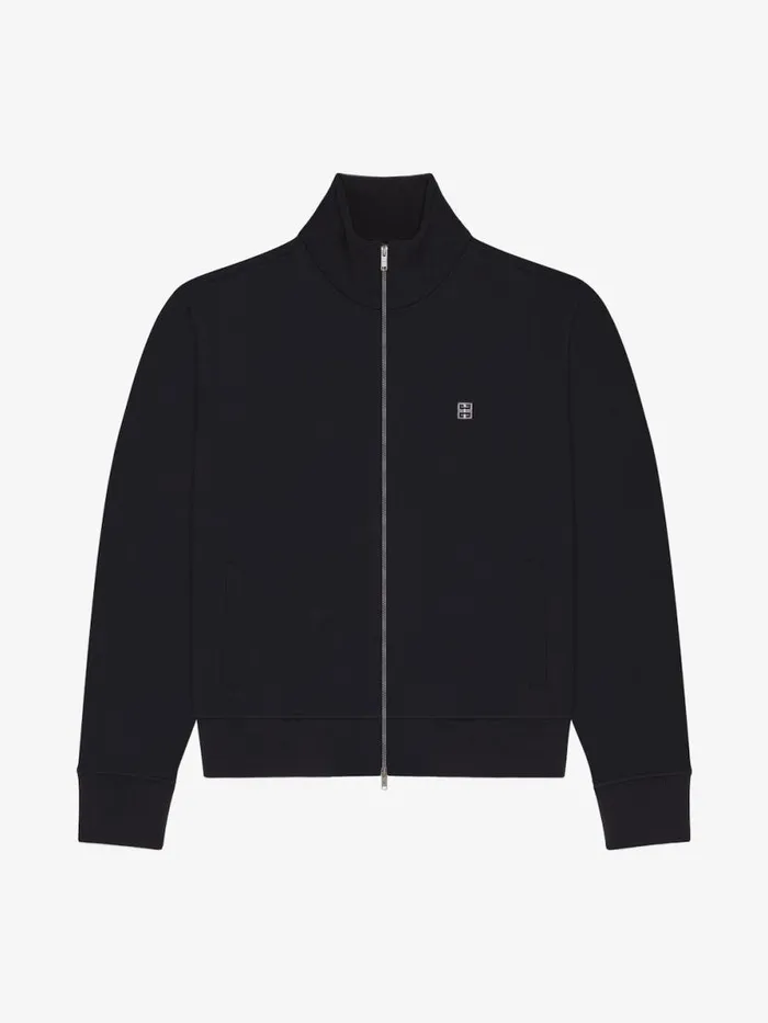 Men Coats and Jackets Givenchy Tracksuit Jacket In Fleece With 4G Detail Black