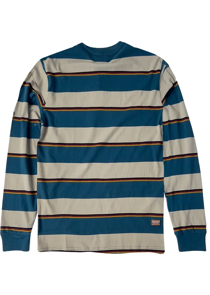 Men Creators Stripe Ls Pkt Tee Deep Water Knit Tees Vissla Men Creators Stripe Ls Pkt Tee Deep Water Knit Tees Vissla