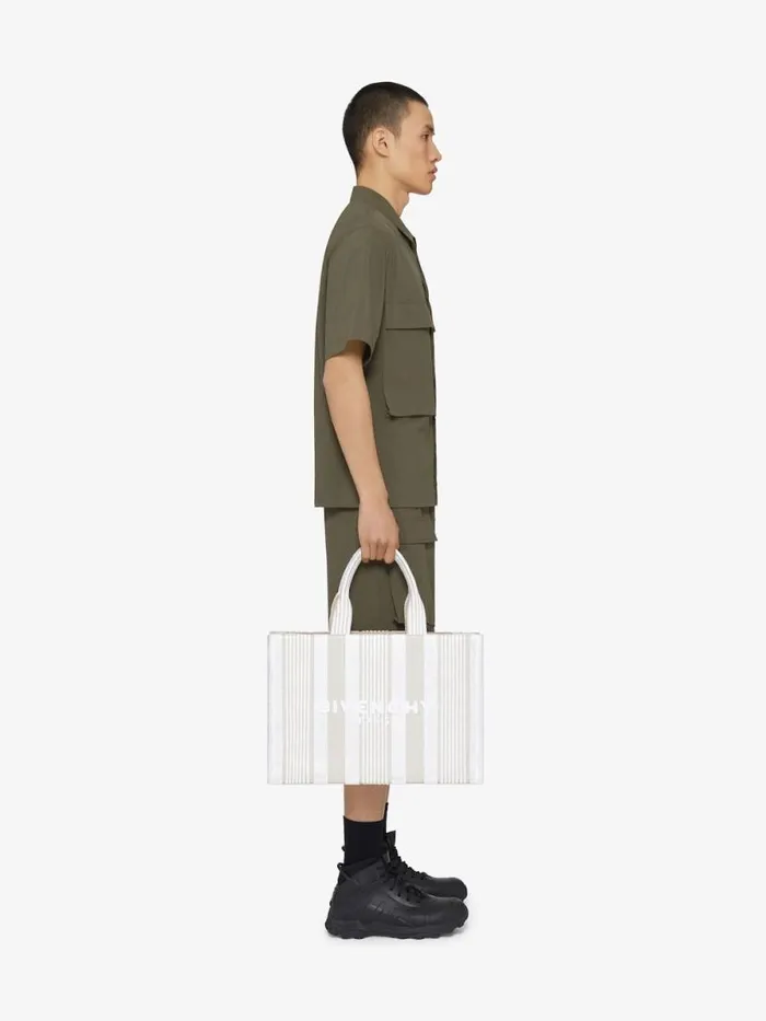 Men Crossbody Bags Givenchy GIVENCHY Tote Bag In Cotton Towelling With Stripes Ivory Men Crossbody Bags Givenchy GIVENCHY Tote Bag In Cotton Towelling With Stripes Ivory