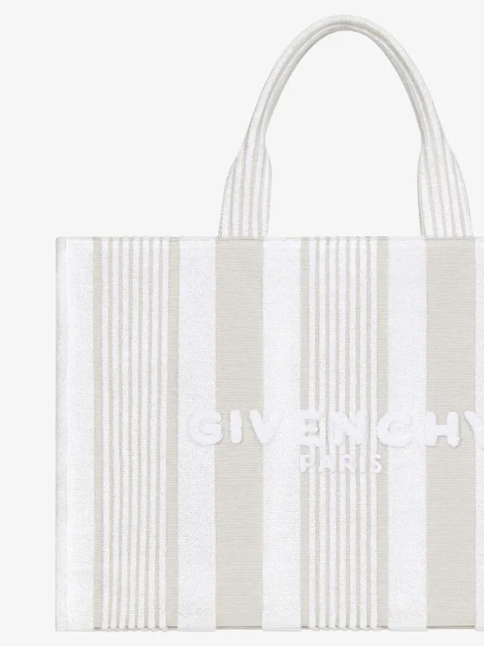 Men Crossbody Bags Givenchy GIVENCHY Tote Bag In Cotton Towelling With Stripes Ivory Men Crossbody Bags Givenchy GIVENCHY Tote Bag In Cotton Towelling With Stripes Ivory
