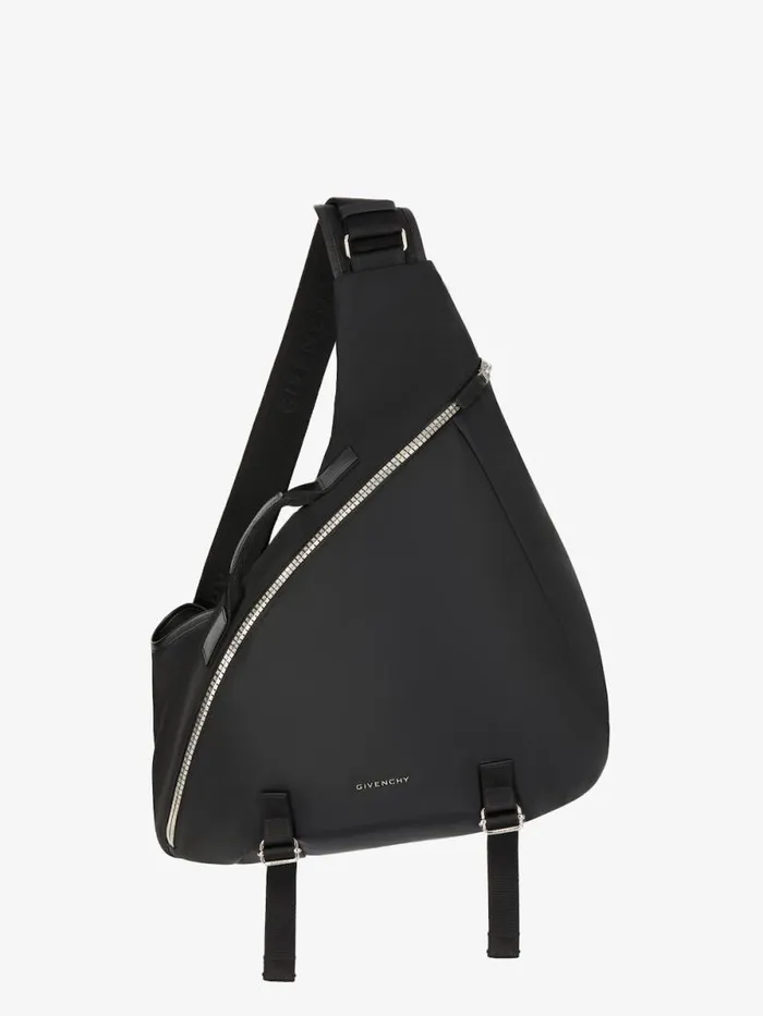 Men Crossbody Bags Givenchy Medium GZip Triangle Bag In Nylon Black