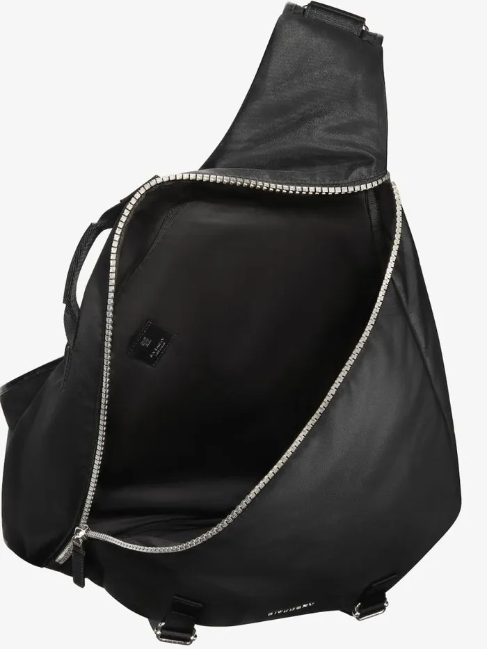 Men Crossbody Bags Givenchy Medium GZip Triangle Bag In Nylon Black Men Crossbody Bags Givenchy Medium GZip Triangle Bag In Nylon Black